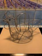 Pannier métallique poule pour œufs, Comme neuf