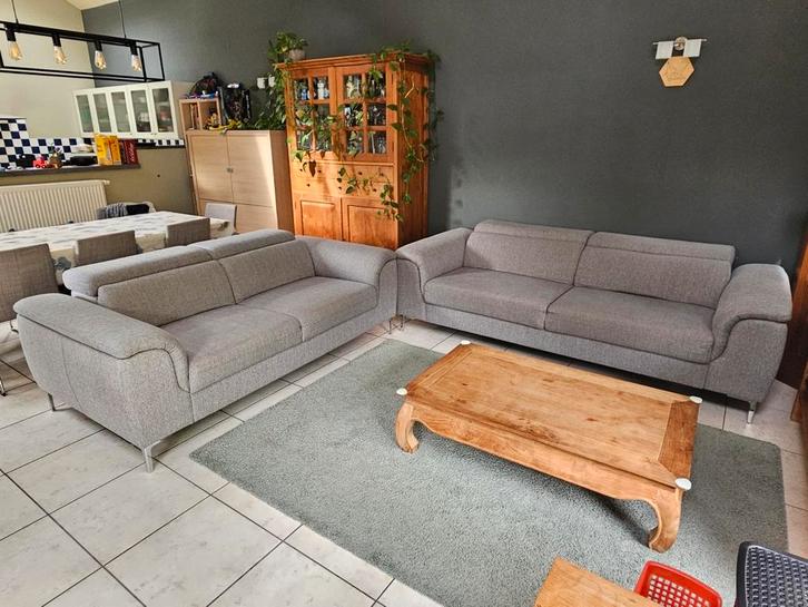 Ruime 2-zit en 3-zit, Huis en Inrichting, Zetels | Zetels, Gebruikt, Rechte bank, Vierpersoons of meer, 200 tot 250 cm, 100 tot 125 cm