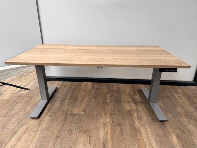 Zit-sta bureau aluminium + memory functies, Computers en Software, Laptoptafels, In hoogte verstelbaar, Ophalen of Verzenden