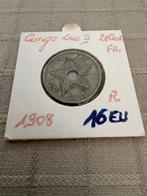 20 Cent Congo Leopold II 1908 (253), Ophalen of Verzenden, Losse munt