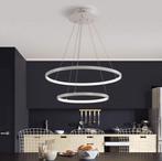 Moderne 2 cirkel LED kroonluchter wit hanglamp Verstelbaar, Huis en Inrichting, Nieuw, Kunststof, Ophalen of Verzenden