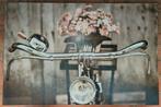 Canvas met fiets/bloemen te koop!!, Ophalen, Gebruikt