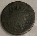 Netherlands halve cent 1822, Ophalen of Verzenden