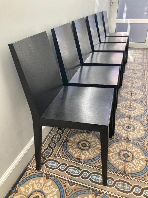 6 donkerbruine stoelen van Habitat, Huis en Inrichting, Stoelen, Gebruikt, Hout, Bruin, Ophalen
