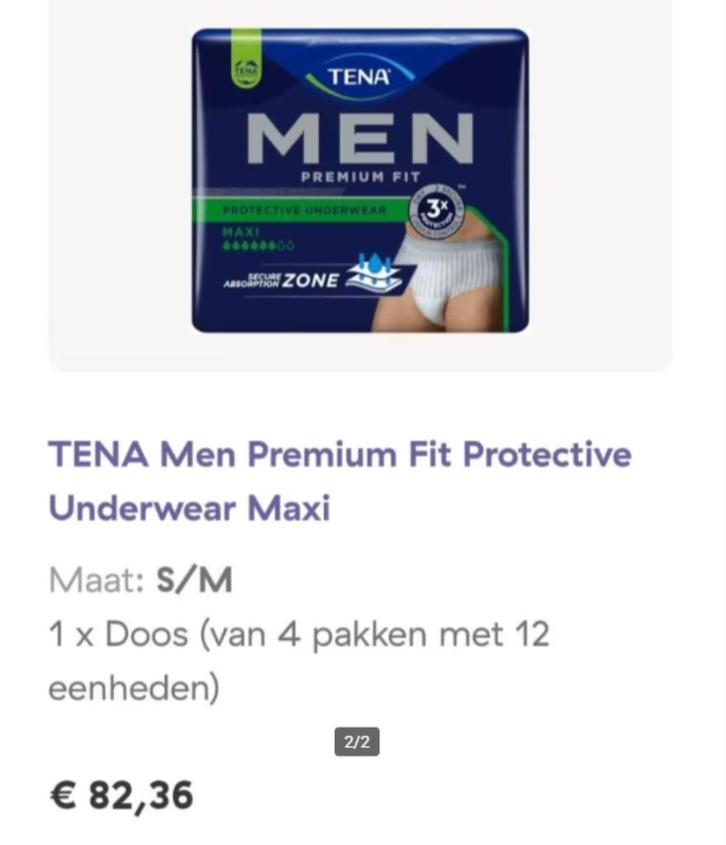 Tena men pants S/M, Diversen, Verpleegmiddelen, Nieuw, Ophalen