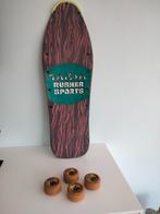 90s Vintage skateboard deck en wieltjes Rusher Sports, Ophalen of Verzenden, Overige typen