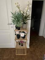 Houten rekje met kunstbloemen, Ophalen, Nieuw