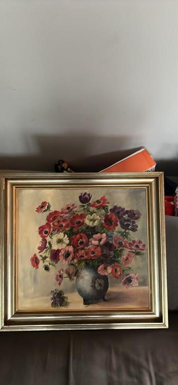Schilderij met mooie kader  beschikbaar voor biedingen