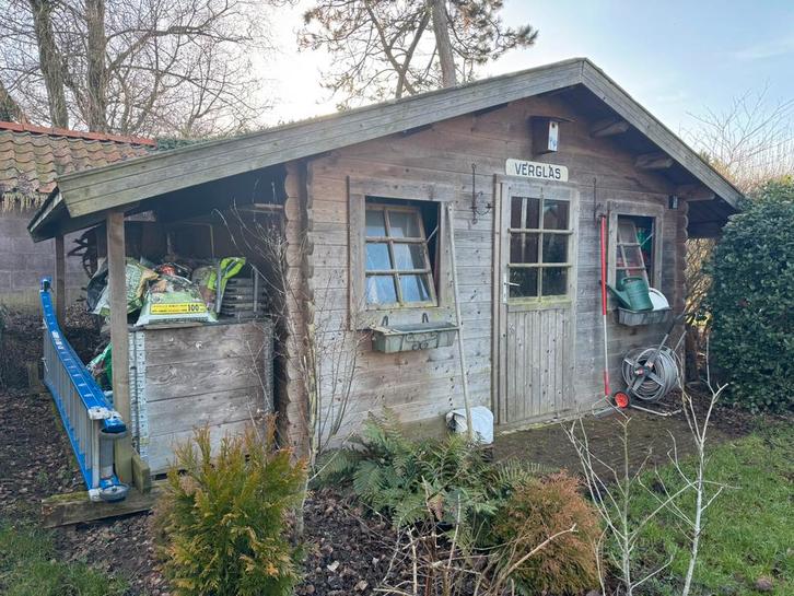 Abri de jardin. A démonter sur place., Tuin en Terras, Tuinhuizen, Gebruikt, Tuinhuis, Hout, 500 cm of meer, 200 tot 400 cm, 2 ramen