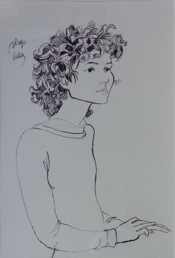 SERGE CREUZ / JEUGDIG PERSOON / ORIGINEEL WERK / 74x57cm KAD beschikbaar voor biedingen