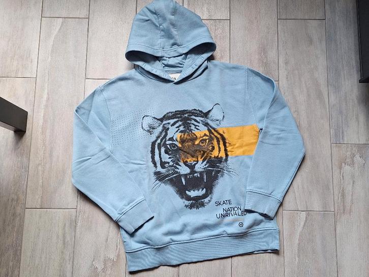 ★ M158/164 - Trui met kap Tiger, Kinderen en Baby's, Kinderkleding | Maat 158, Gebruikt, Jongen, Trui of Vest, Ophalen of Verzenden