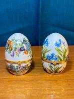 Set van 2 Porseleinen Eieren Schatullen, Envoi