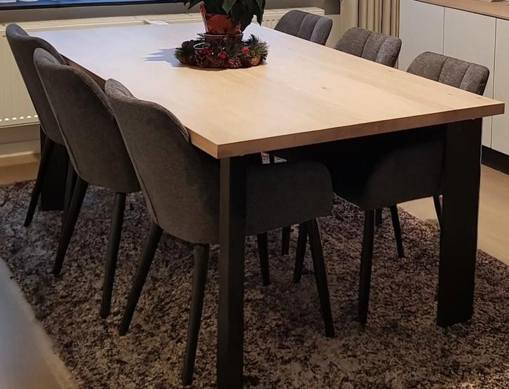 eetkamertafel, Huis en Inrichting, Tafels | Eettafels, Zo goed als nieuw, 50 tot 100 cm, 200 cm of meer, Vijf personen of meer