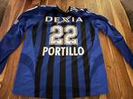 Tshirt matchworn club brugge Javier Portillo 2005/2006, Blauw, Ophalen of Verzenden, Adidas, Voetbal
