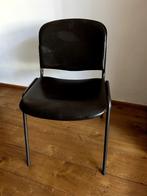 Vier bruin lederen stoelen, Huis en Inrichting, Ophalen, Strak, Gebruikt, Bruin