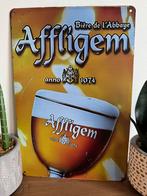 Metalen reclamebord Affligem, Ophalen of Verzenden, Nieuw, Reclamebord, Plaat of Schild