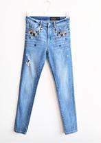JEANS - CLOCKHOUSE mooie geborduurde ripped jeans - 36, Comme neuf, C&A - clockhouse, Bleu, W28 - W29 (confection 36)