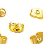 Boucle d'oreille arrière acier chirurgical doré - la paire, Enlèvement ou Envoi, Neuf, Or