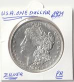 U.S.A.ONE DOLLAR 1921 ZILVER PRACHTIG, Ophalen of Verzenden, Zilver