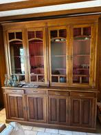 Glazen eikenhouten kast 1900, Huis en Inrichting, Kasten | Buffetkasten, Ophalen, Zo goed als nieuw