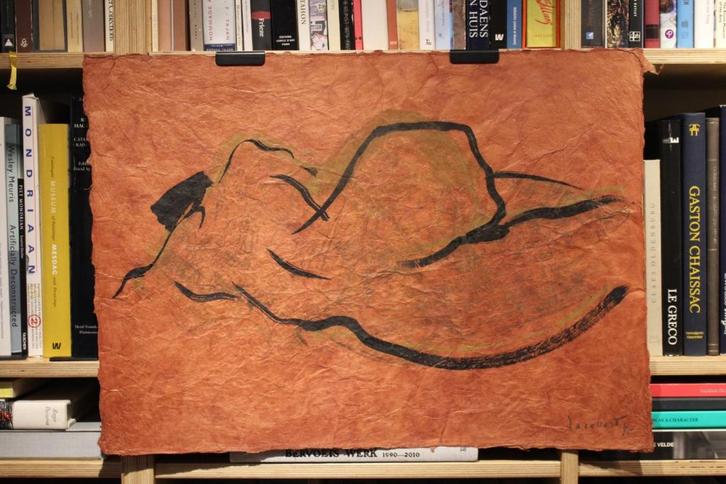 Jacobert (Jacques BUSSCHAERT ) - Groot werk op papier naakt, Antiek en Kunst, Kunst | Tekeningen en Fotografie, Ophalen