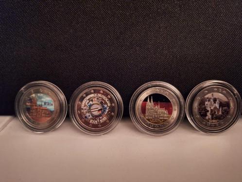 lot 4 st gekleurde euromunten duitsland, Postzegels en Munten, Edelmetalen en Baren, Ophalen of Verzenden