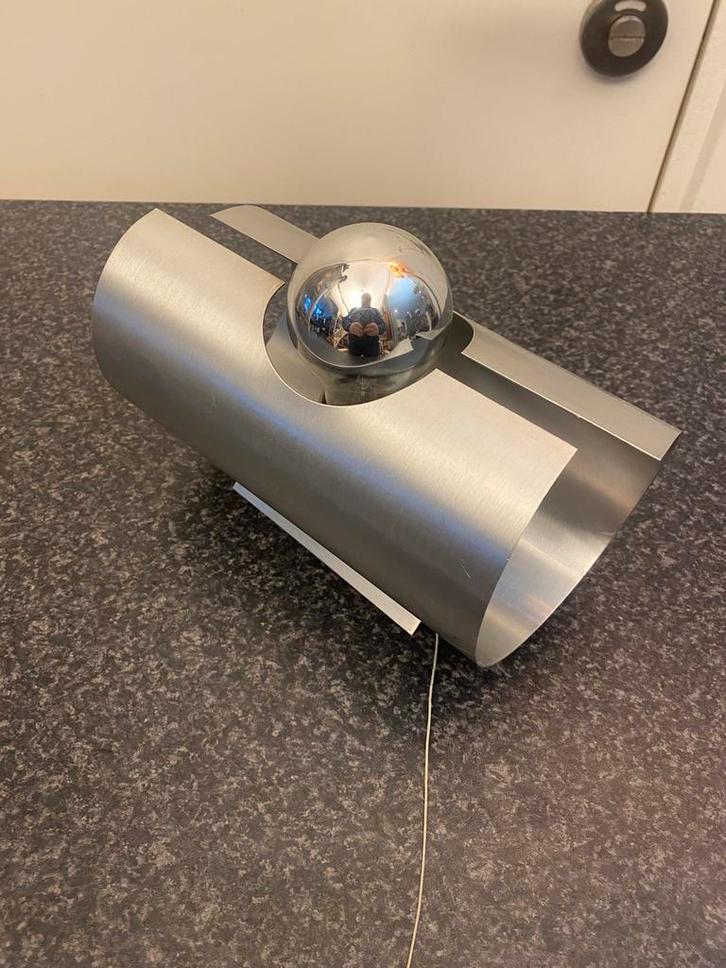 Vintage Space Age Wandlamp met Kopspiegellamp., Antiquités & Art, Curiosités & Brocante, Enlèvement ou Envoi