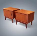 Vintage Scandinavische teakhouten nachtkastjes uit de jaren, Antiek en Kunst, Ophalen