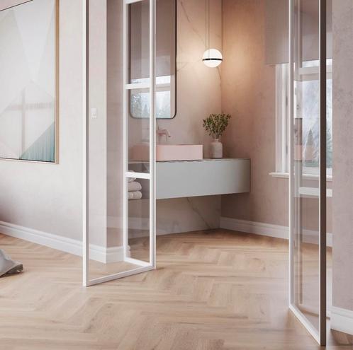 Click vinyl - visgraat motief 83 vierkante meter NIEUW, Huis en Inrichting, Stoffering | Vloerbedekking, Nieuw, Vinyl, Ophalen