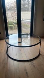 Table basse en verre aluminium noir, Maison & Meubles, 100 à 150 cm, Moins de 50 cm, Modern strak tijdloos zwart industrieel, Verre