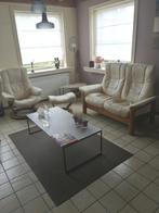 Stressless zetels, Voetbankje, leder, ivoor kleur., Huis en Inrichting, Ophalen, Gebruikt, Leer