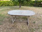 Uitschuifbare tuintafel teak, Tuin en Terras, Tuintafels, Ophalen, Gebruikt, Ovaal, Teakhout