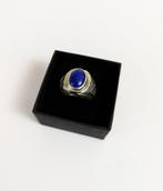 Zilveren herenring met met natuurlijke lapis lazuli, Handtassen en Accessoires, Ringen, 20 of groter, Verzenden, Heer, Nieuw