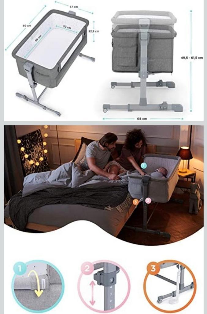 Kinderkraft NESTE UP babybed voor samen slapen, Kinderen en Baby's, Babywiegjes en Ledikanten, Zo goed als nieuw, Ledikant, Ophalen of Verzenden