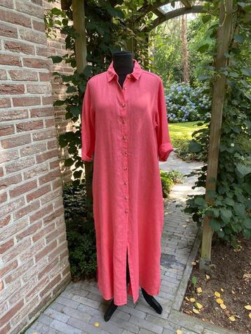 Robe longue en lin corail Scapa - 40, Neuf, Taille 38/40 (M), Scapa, Enlèvement ou Envoi
