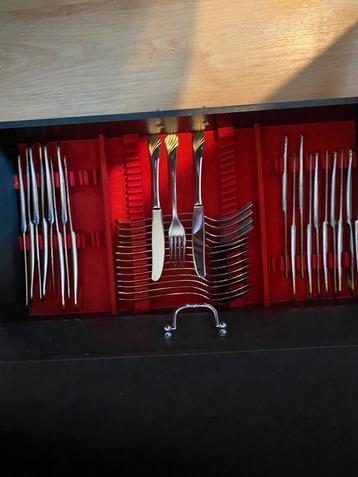 Prachtige bestekkoffer Gottinghen 18/10 or 24 karaat goud  beschikbaar voor biedingen
