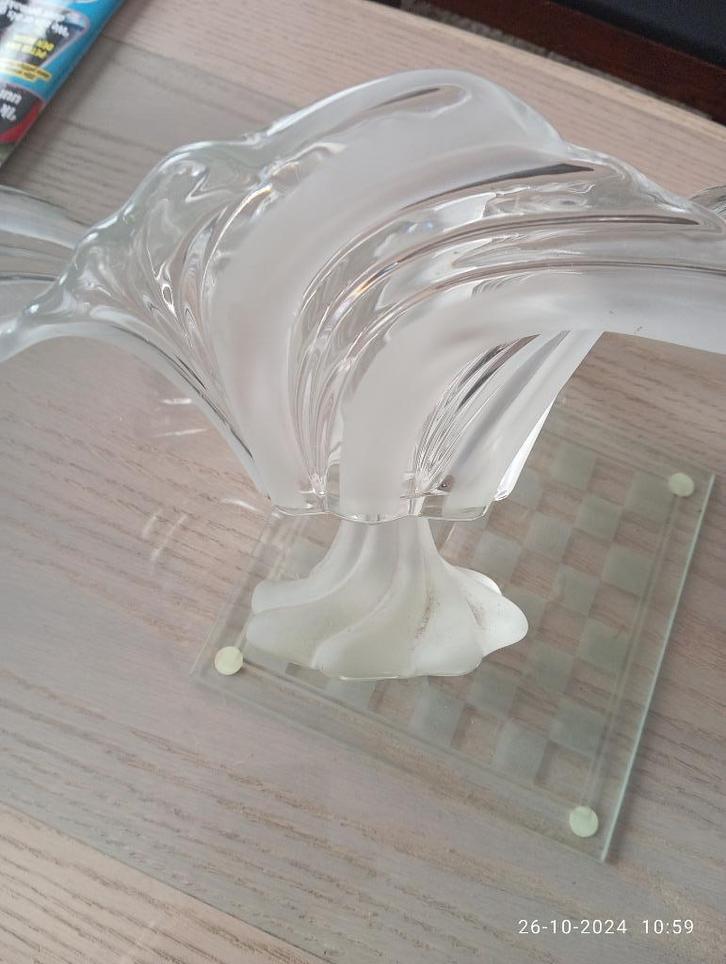 sierstuk decoratie schaal in glas  vintage kristal MIKASA, Antiek en Kunst, Antiek | Keramiek en Aardewerk, Ophalen
