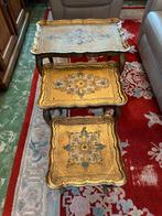 3 bijzettafels, Huis en Inrichting, Ophalen, Vierkant, Minder dan 50 cm, Zo goed als nieuw