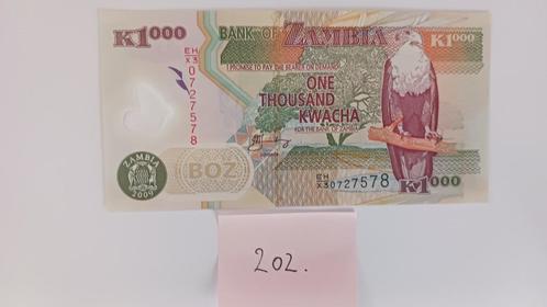 1000 Kwacha Bank of Zambia 2009, Postzegels en Munten, Bankbiljetten | Afrika, Los biljet, Zambia, Ophalen of Verzenden