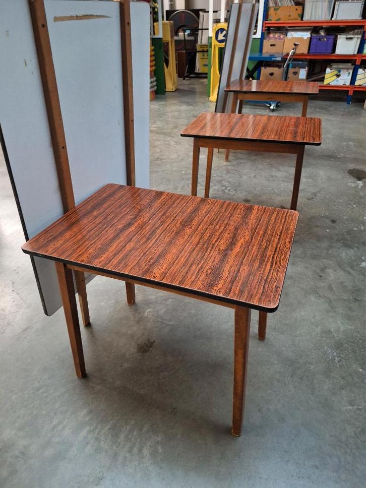 Tafels ( cafe-) met tussenverlengbladen, Huis en Inrichting, Tafels | Statafels, Gebruikt, Ophalen