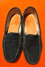 Mocassins blauw daim leer 38, Ophalen, Gedragen, Blauw