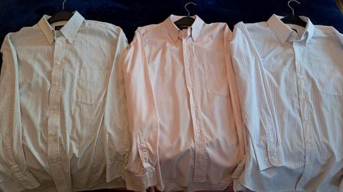 3 XL 43 overhemden in zeer goede staat 2 lijnen 1 roze, Kleding | Heren, Overhemden, Roze, Ophalen of Verzenden