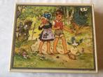 Vintage blokken puzzel doos sprookjes Lungers Hausen Roodkap, Kinderen en Baby's, Ophalen of Verzenden