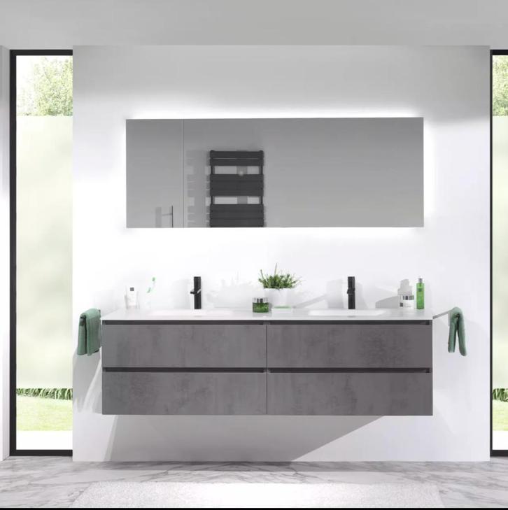 Balmani badkamerspiegel met verlichting NIEUW 180x65, Huis en Inrichting, Badkamer | Badkamermeubels, Nieuw, Overige typen, 150 tot 200 cm