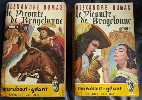 Alexandre Dumas - Le vicomte de Bragelonne T1 & T2 Marabout, Boeken, Literatuur, Gelezen, België, Ophalen of Verzenden