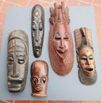 Afrikaanse maskers lot van 5 stuks, Ophalen of Verzenden