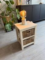 Weg wegens opruiming – wit nachtkastje + GRATIS lamp, Ophalen, Minder dan 45 cm, Zo goed als nieuw, Minder dan 55 cm