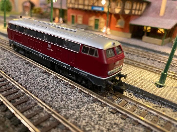 Fleischmann Piccolo (schaal N) 7232 Diesel DB, Hobby en Vrije tijd, Modeltreinen | N-Spoor, Zo goed als nieuw, Locomotief, Gelijkstroom