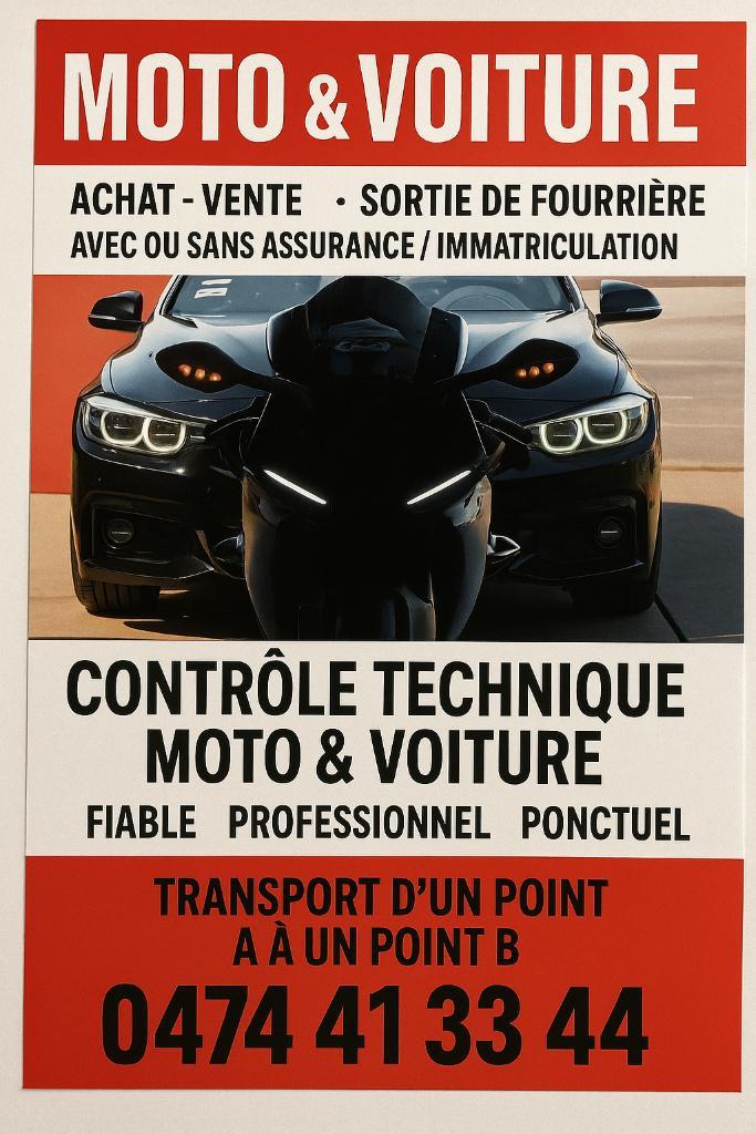 Controle technique moto & voiture transport livraison partou, Auto diversen, Auto-accessoires, Ophalen of Verzenden
