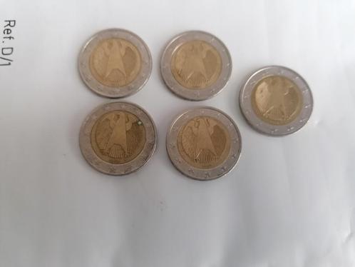 5 munt 2€ Duitsland - 5 munt, Postzegels en Munten, Munten | Europa | Euromunten, Losse munt, 2 euro, Duitsland, Ophalen of Verzenden